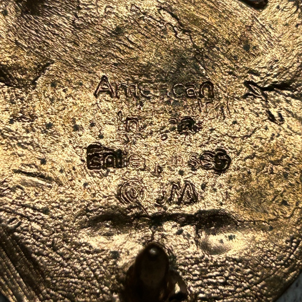 Solid Brass Native American Indian BTS Vintage Be… - image 4